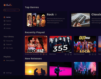 Music player web app practice project