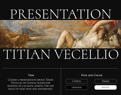 Presentation design about Titian Vecellio