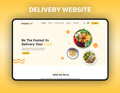 Food Delivery Website Meal Ordering App Landing Page
