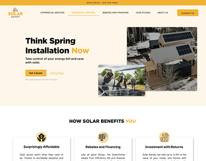 Solar Ascent Webpage Design - with Sociable Media INC