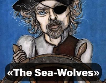 Book cover illustration «The Sea-Wolves»