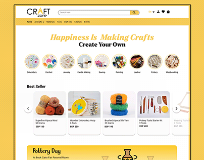 Craftzone Ecommerce Website UI Design