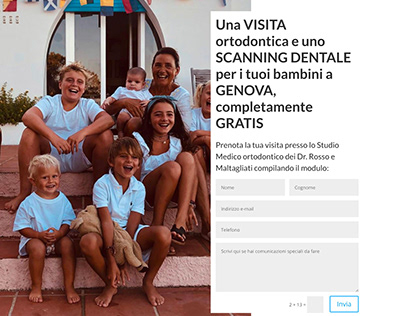 Landing Page per studio medico odontoiatrico Genova