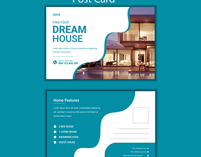 postcard vector template