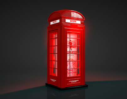 Box/Luminária Cabine Telefônica London - Beefeater
