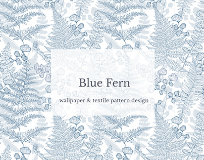 Blue Fern Pattern Design