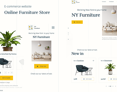 Online Furniture Store - Mobile First Design
