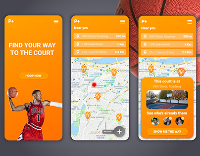 Basketball Court Finding App Concept