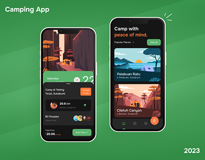 Camping Application UI Design