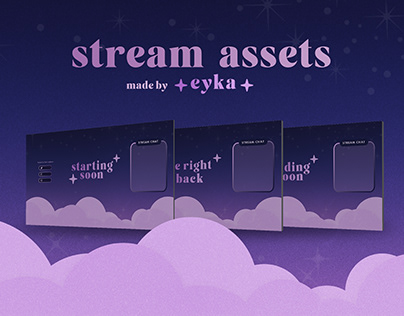 PURPLE CLOUDS | STREAM OVERLAY ASSETS