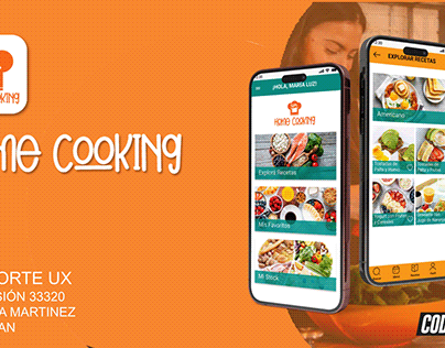 Proyecto Diseño UX-UI para App de Cocina "Home Cooking"