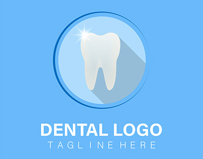 Healthy tooth, Dental care clinic logo.