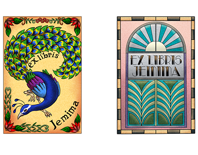 Bookplate designs (Art Nouveau & Art Deco)