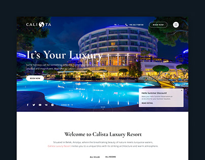 Calista Luxury Resort Website