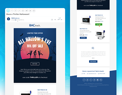 BACtrack Halloween Promotional Email
