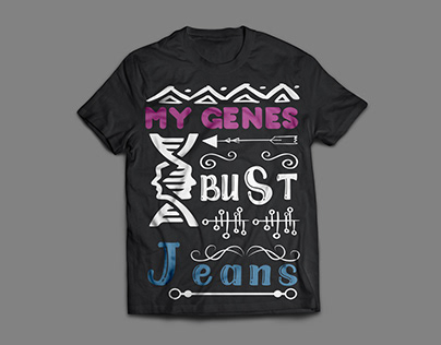 Genes typography t-shirt design