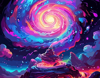 Swirling Galaxy Fantasy