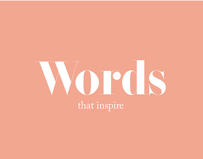Words that Inspire - A Poster Series
