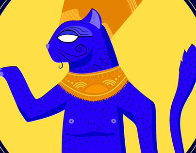 Egyptian cat - Vectorial illustration