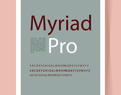 "Myriad Pro " promotional posters