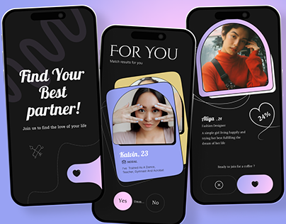 Dating app design mobile app