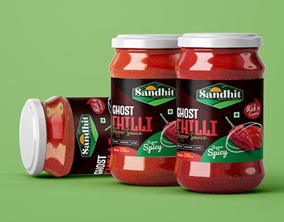 Chilli Pepper Sauce- Label Design