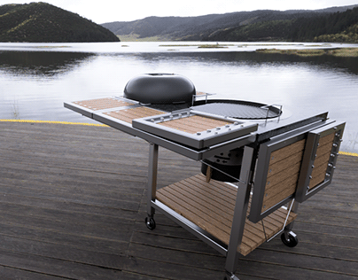 'Bålbænk' Portable BBQ-table.