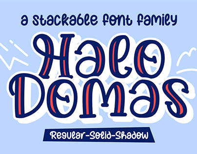 Halo Domas - a Stackable Font