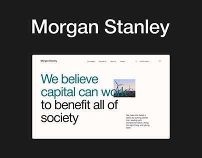Corporate website Morgan Stanley redesion