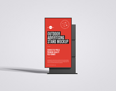 Free Advertising Stand Mockup