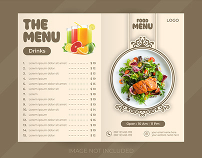 Modern restaurant food menu design template