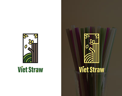 Rice Straw logo concept design
