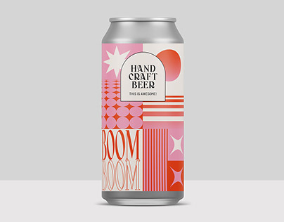 Hand carft beer can label design
