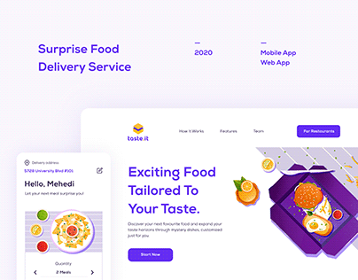 Taste It Mobile - Surprise Food Delivery App & Website