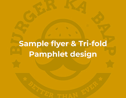 Burger ka baap - Flyer & Trifold paphlet (self-design)