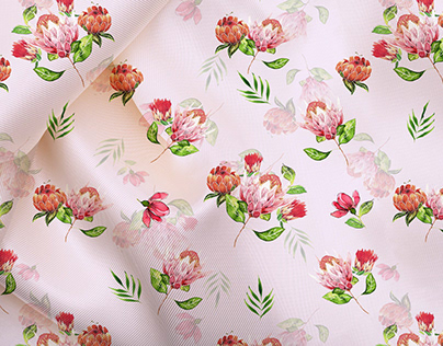 Classy and rich protea floral seamless design