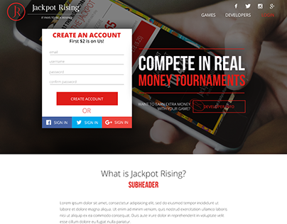 Jackpot Rising Website Design