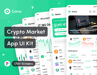 Coino - Crypto Trading, Crypto Market App UI Kit