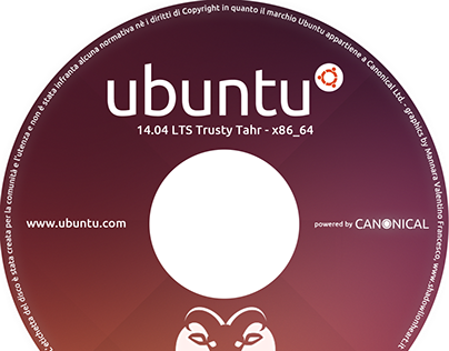 Printable cover DVD of Ubuntu 14.04 LTS Trusty Tahr