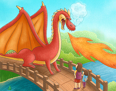 Illustratio for book "The Dragon's Bridge"