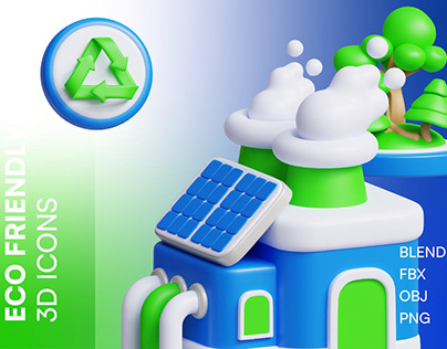 Eco Friendly 3D Icons