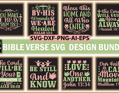 BIBLE VERSE SVG DESIGN BUNDLE