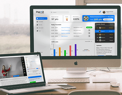 Dashboard & Discussion Forum UI design task by Digival
