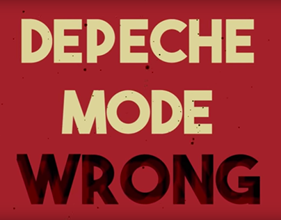 Motion Graphics (Lyric video) Depeche Mode- Wrong