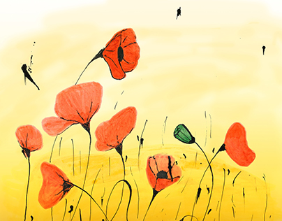 Poppies Illustration for Armistice Day