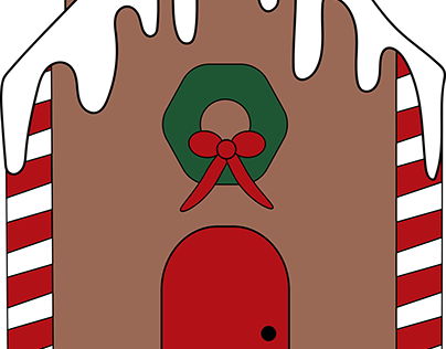 Gingerbread House Illustration