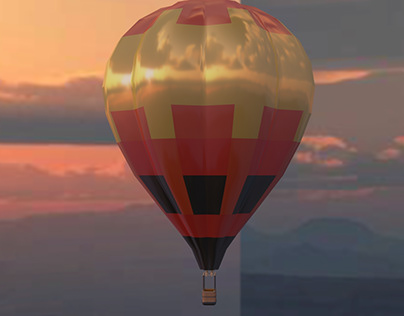 Hot Air Balloon Rendering using 3D Maya