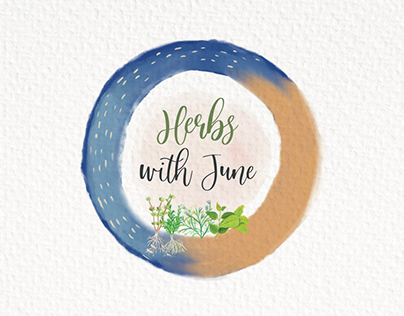 Herbs with June logo
