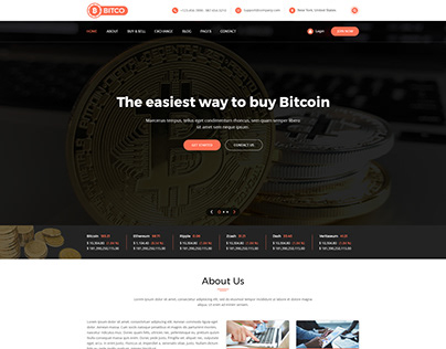 Bitcoin Cryptocurrency PSD Template