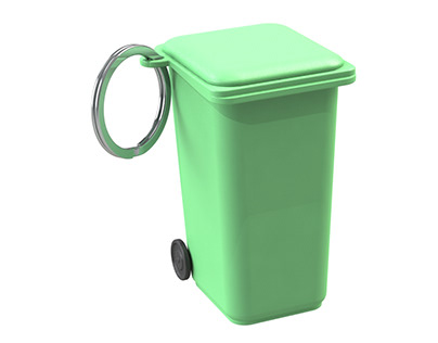 Recycle Bin keyring design